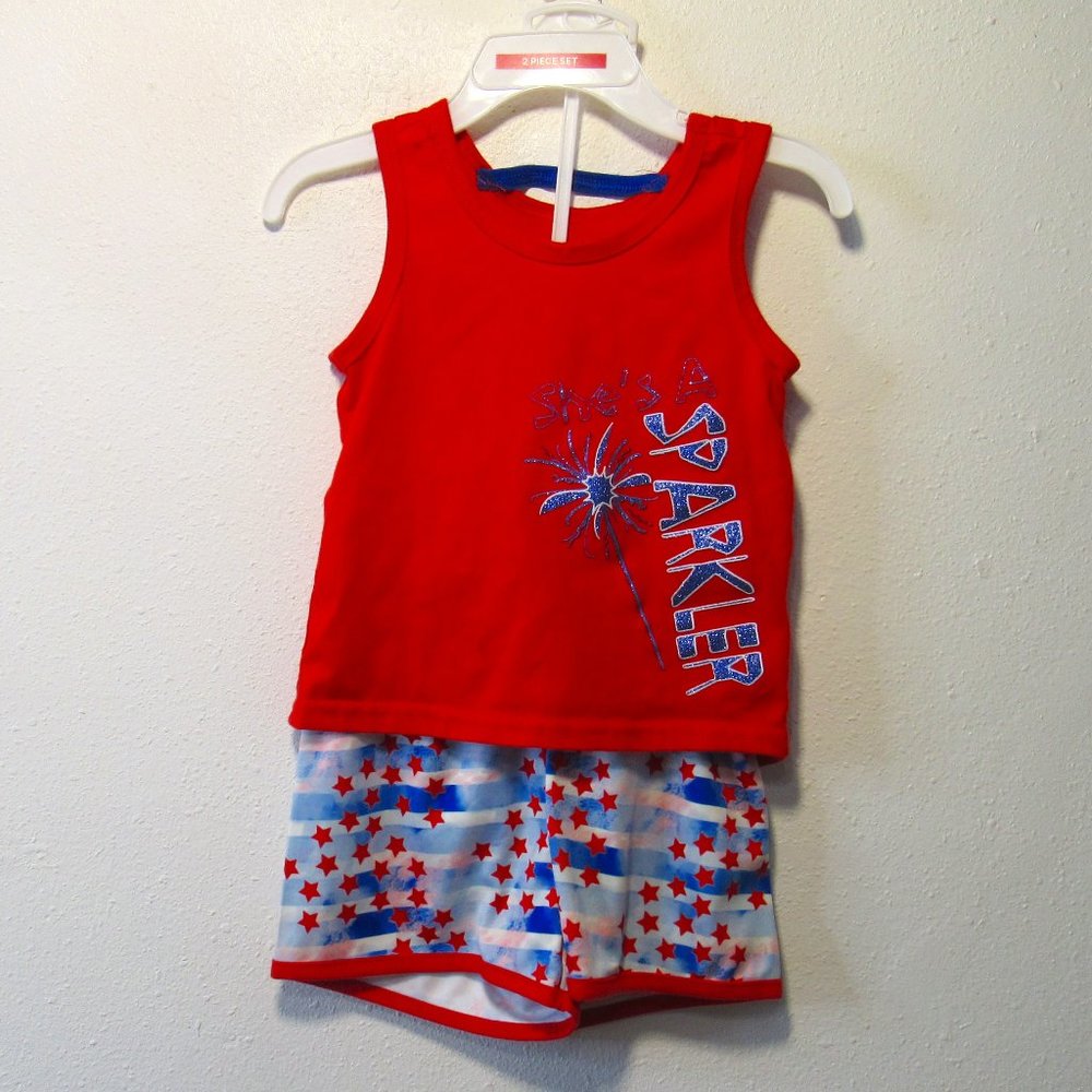 BCG 2-piece toddler girls tank top and shorts set